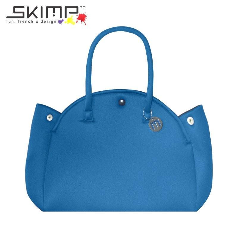 ネオプレン トートバッグ ハンドバッグ バッグ ブランド 春 夏 洗える ネオプレーン ウェットスーツ素材 レディース 軽量 ゴルフ 旅行 丸型 ブルーダック 青 | ブランド登録なし | 01