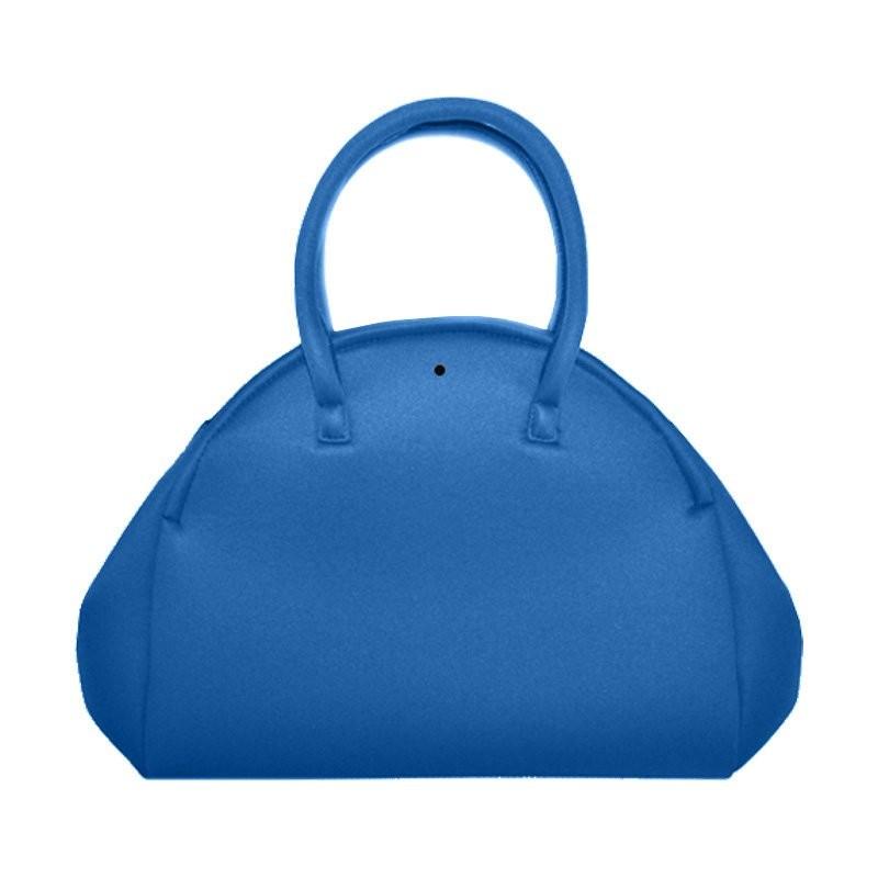 ネオプレン トートバッグ ハンドバッグ バッグ ブランド 春 夏 洗える ネオプレーン ウェットスーツ素材 レディース 軽量 ゴルフ 旅行 丸型 ブルーダック 青 | ブランド登録なし | 02