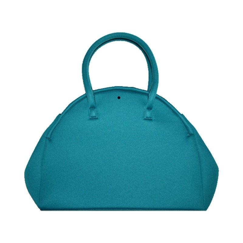 ネオプレン トートバッグ ハンドバッグ バッグ ブランド 春 夏 洗える ネオプレーン ウェットスーツ素材 レディース 軽量 ゴルフ 旅行 丸型 エメラルドグリーン | ブランド登録なし | 02