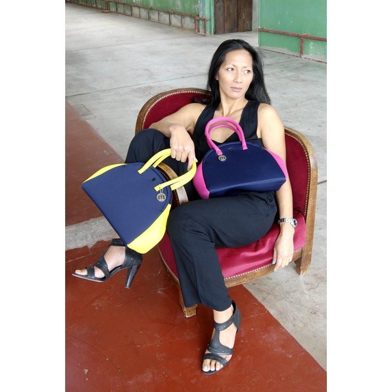 ネオプレン トートバッグ ハンドバッグ バッグ ブランド 春 夏 洗える ネオプレーン ウェットスーツ素材 レディース 軽量 ゴルフ 旅行 丸型 エメラルドグリーン | ブランド登録なし | 06