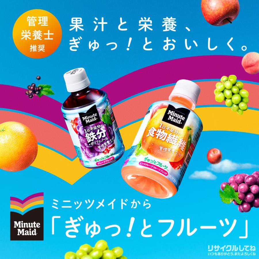 ミニッツメイド ぎゅっ！とフルーツ グレープブレンド 鉄分 280ml PET 24本×1ケース 送料無料｜skin100｜05