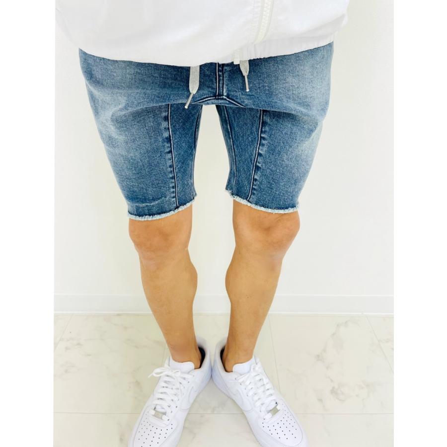 ZANEROBE ストレッチデニム イージーショーツ カットオフ デニムハーフ