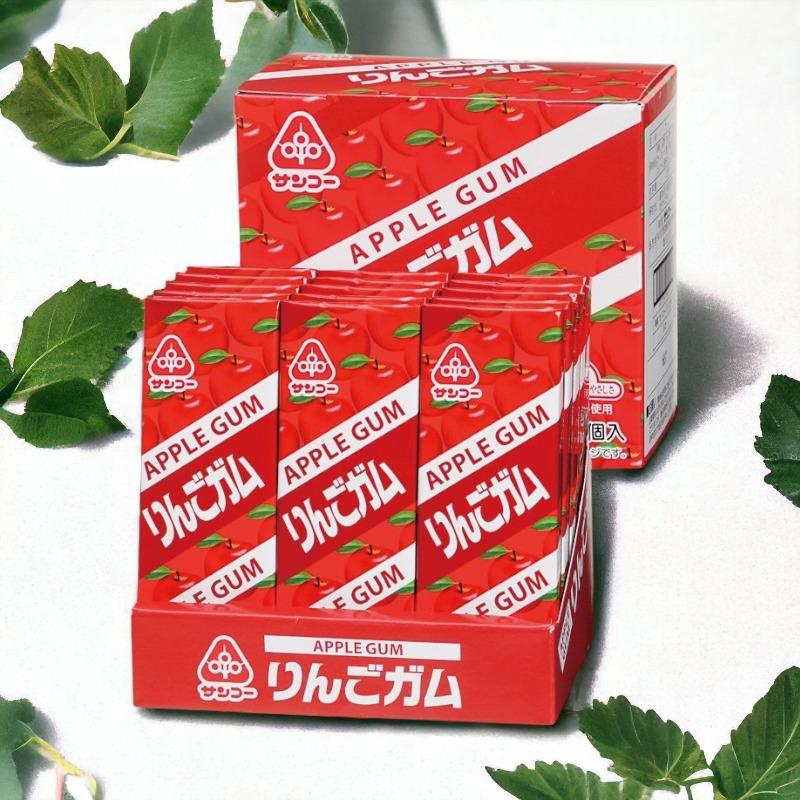 サンコー りんごガム 10粒×15本セット 箱入り ケース販売 人工甘味料不使用 無添加 健康志向 リンゴ ボックス 送料無料 | サンコー（お菓子）
