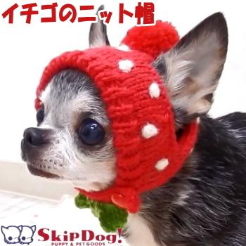 チワワ 帽子 Skipdog イチゴチワワのニット帽 犬 服 小型犬 ペット コスプレ いちご 2406 チワワ専門店スキップドッグ 通販 Yahoo ショッピング