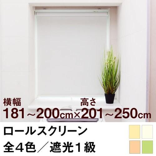 ロールスクリーン SHADE 遮光１級（遮光率99.99％以上／完全遮光） 横幅181〜200cm ×　高さ201〜250cm オーダー メイド 立川機工製