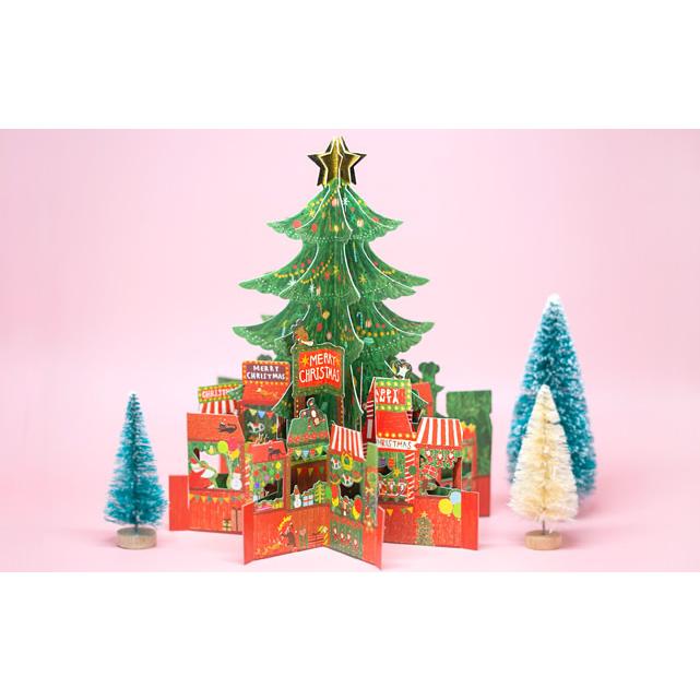 クリスマス カード Apj アートプリントジャパン ミニサンタポップアップカード Xc 1枚入 封筒付き 高品質の激安 封筒手作りポストカードクリスマスツリー付きポップアップクリスマスグリーティングカード用3d Ciudaddelmaizslp Gob Mx