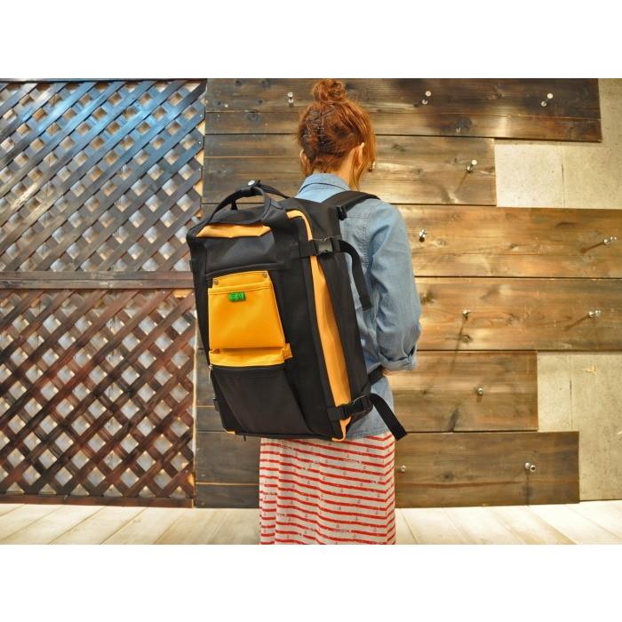 ポーター　ユニオン　リュックサック　782-08690　ブラック×イエロー　吉田カバン PORTER UNION リュック バックパック 手提げ 2way フルオープン | PORTER | 06