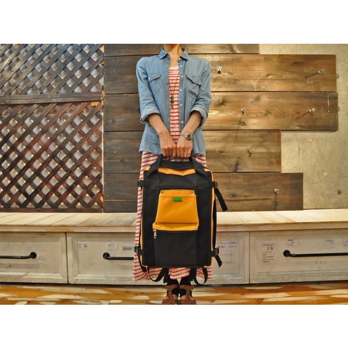 ポーター　ユニオン　リュックサック　782-08690　ブラック×イエロー　吉田カバン PORTER UNION リュック バックパック 手提げ 2way フルオープン | PORTER | 07