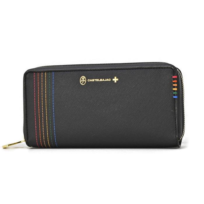 カステルバジャック ラウンド長財布　新品未使用　箱付　ブラック CASTELBAJAC（カステルバジャック） 財布 ラウンドファスナー長財布