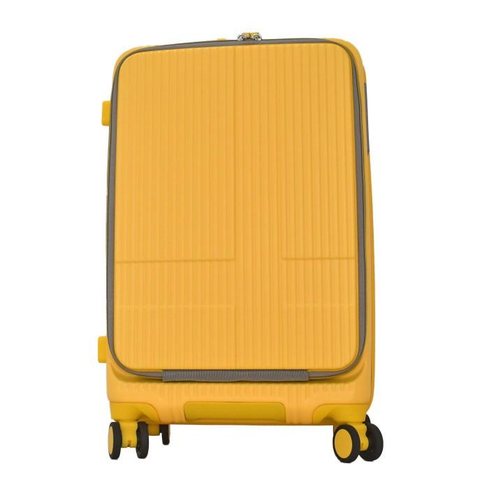 innovator(イノベーター)　INV155　スーツケース　inv155　サニーイエロー　フロントオープン ストッパー｜skipspace｜02