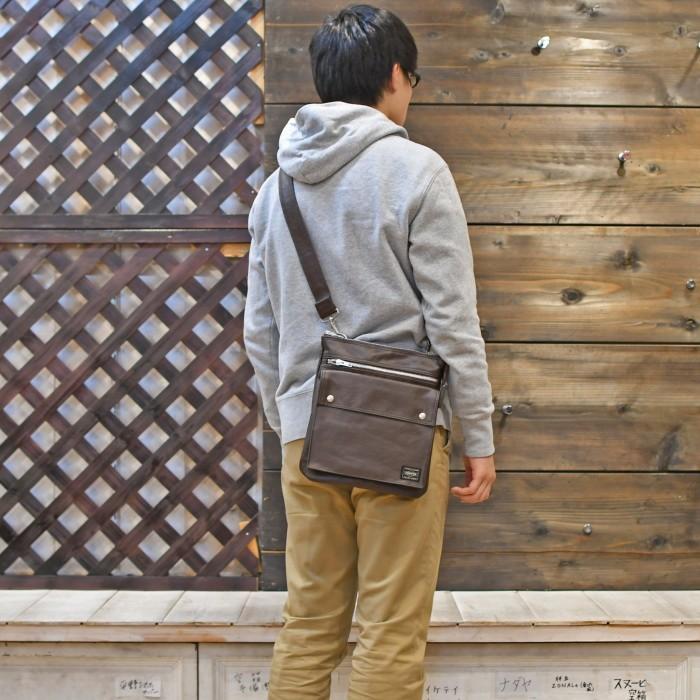 【美品】 ポーター 吉田カバン ショルダーバッグ 707-07145　ブラウン PORTER ポーター フリースタイル ショルダーバッグ 707-07145 ブラウン