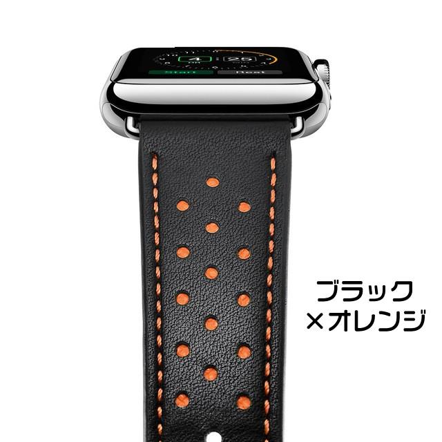 一部即納あり Apple Watch belt バンド アップルウォッチ ベルト 本革 パンチングがオシャレなレザー 38mm/40mm/42mm/44mm 対応 交換用｜skrtrading｜03