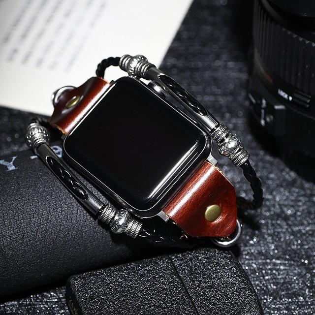 一部即納あり アップルウォッチ バンド 替えベルト クールな民族風ブレスレット Apple Watch belt 38mm/40mm/42mm/44mm｜skrtrading｜05