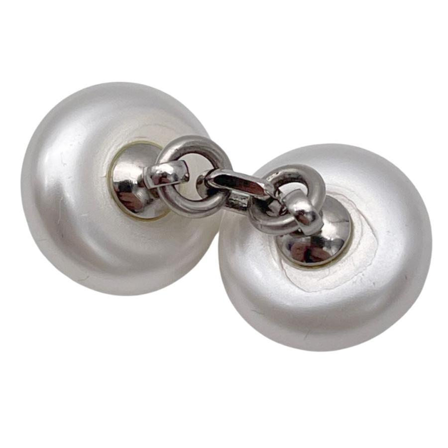 CHANEL シャネル カフスボタン カフリンクス フェイクパール 世界地図  