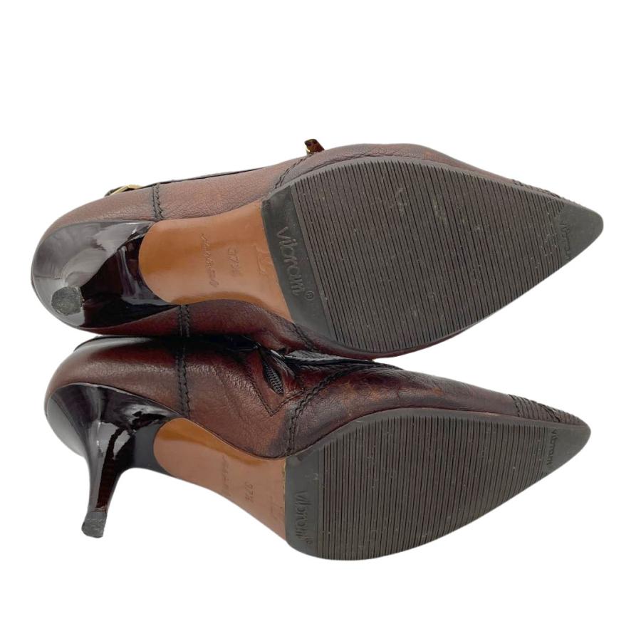 LOUIS VUITTON ルイヴィトン ショートブーツ リボンモチーフ レザー  