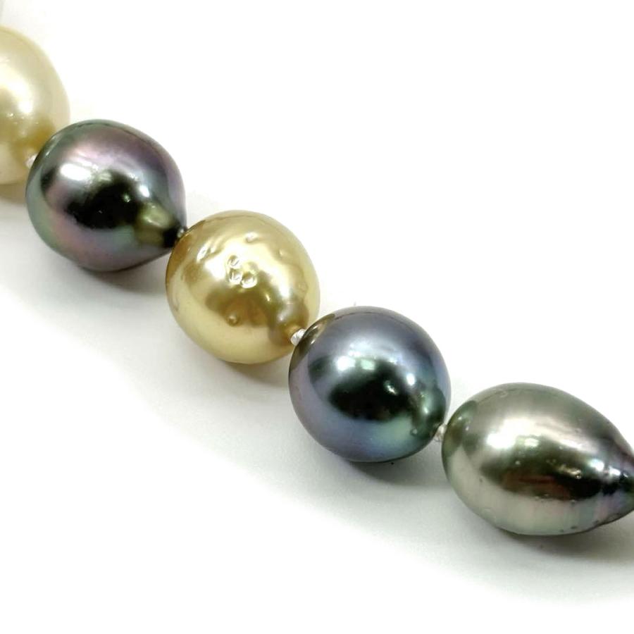 TASAKI（タサキ） パール ロングネックレス 白蝶 黒蝶真珠 マルチ