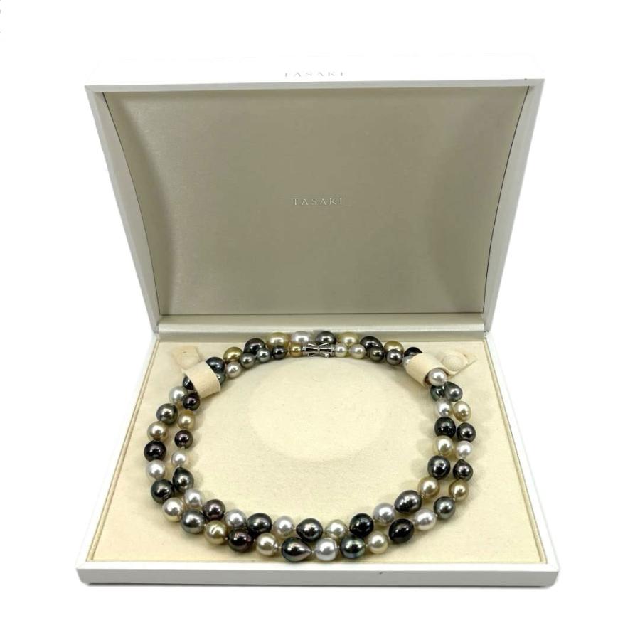 TASAKI タサキ 黒蝶真珠 クロチョウ 本真珠 パール ネックレス 大珠