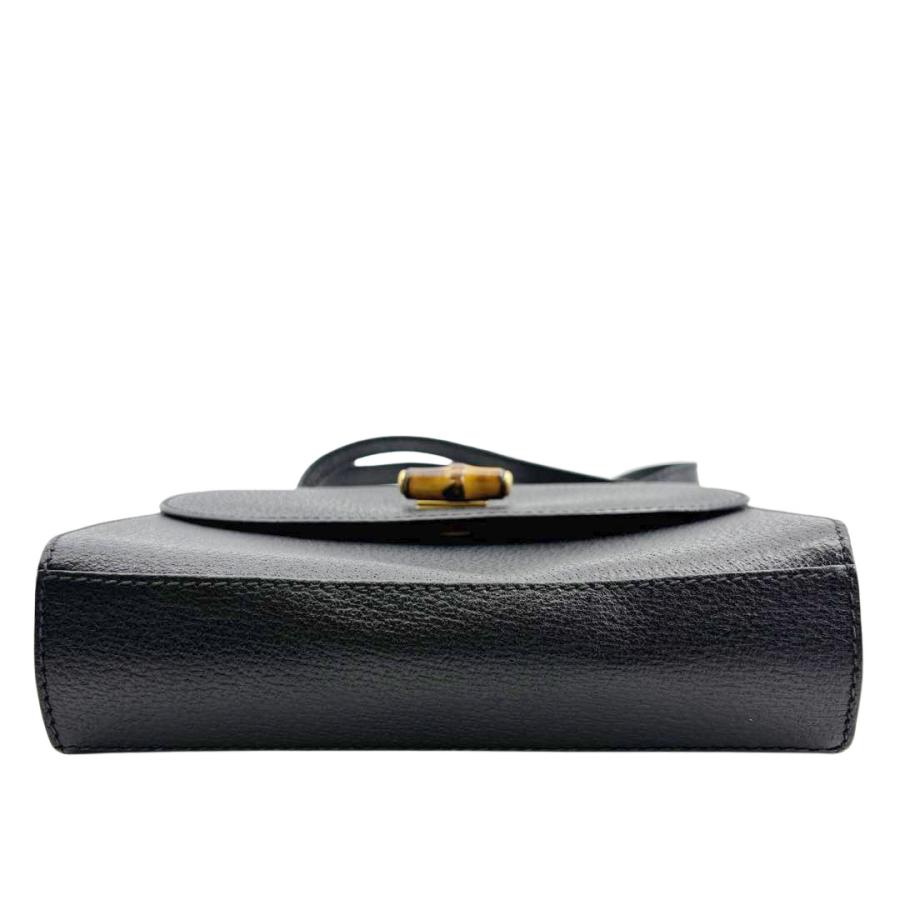 GUCCI グッチ バンブー 斜めがけショルダーバッグ レザー