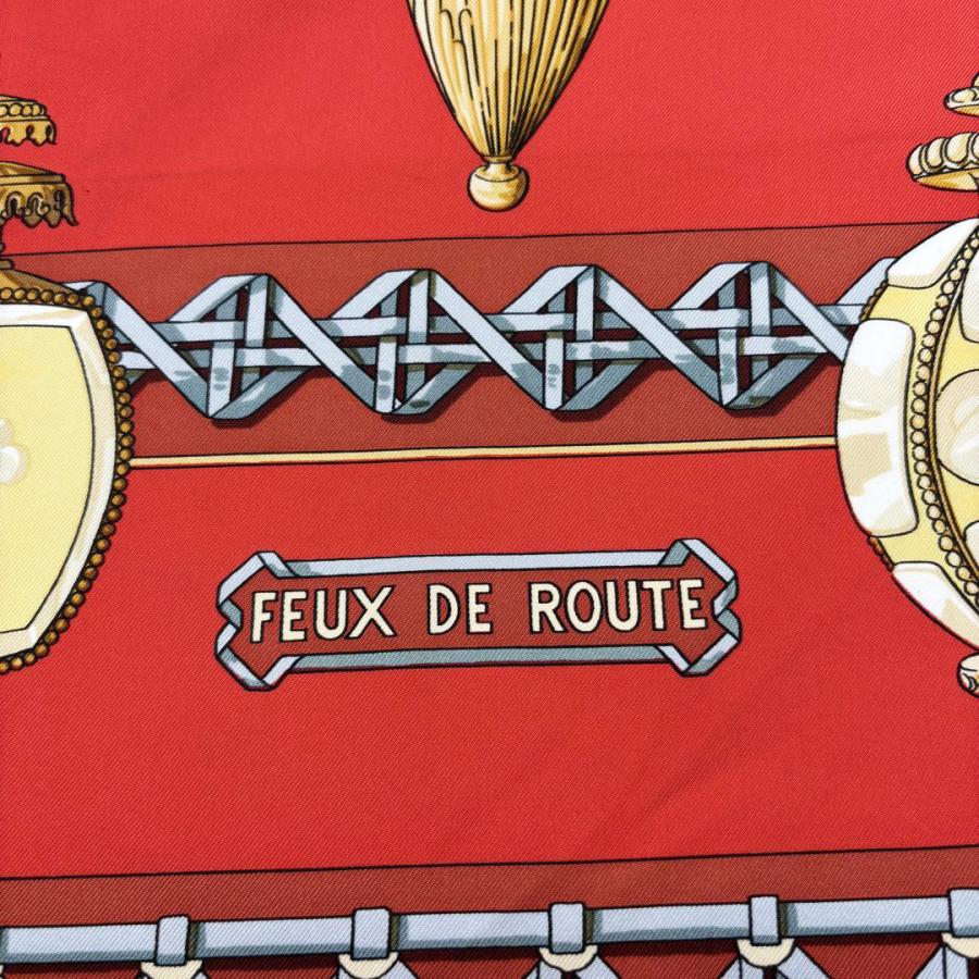 【エルメス】シルクスカーフ　カレ90FEUX DE ROUTE（馬車のランタン） HERMES（エルメス） スカーフ カレ90 『FEUX DE ROUTE(馬車のランタン