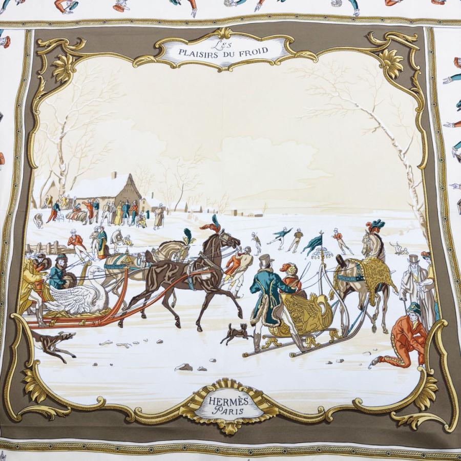 ✨美品　エルメススカーフ　カレ　「LES PLAISIRS DU FROID 」 楽天市場】【楠本質店/元住吉】Hermes/エルメス スカーフ カレ