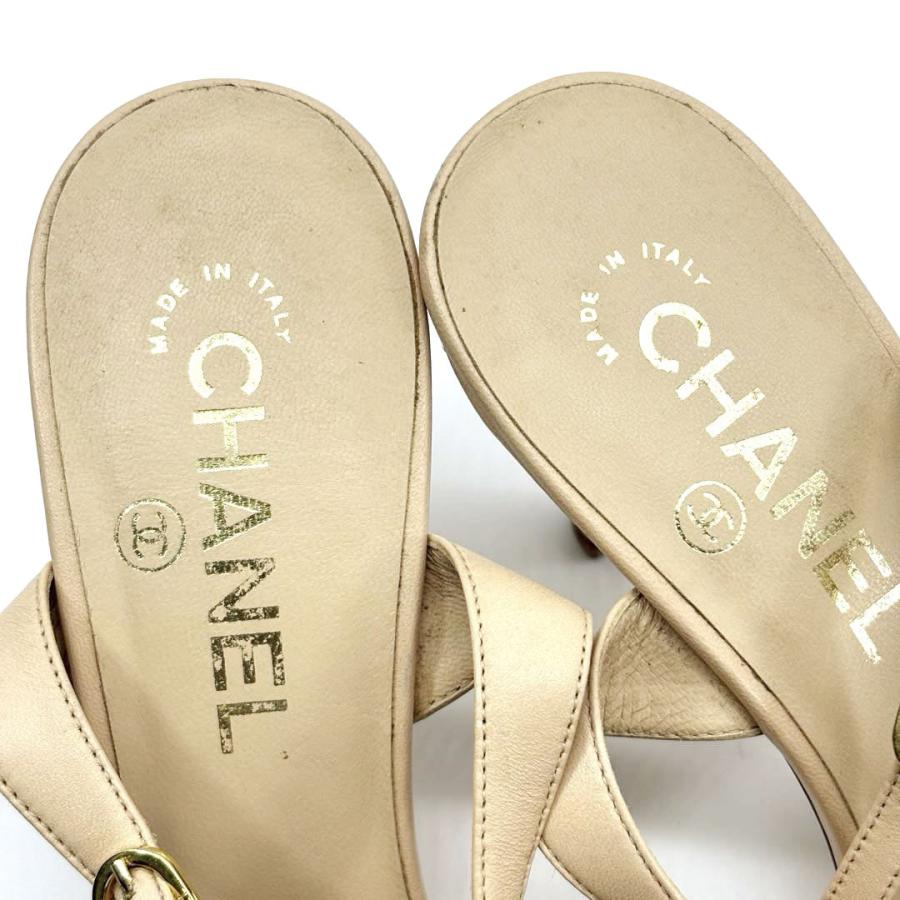 CHANEL シャネル リボンサンダル バックストラップ フェイク