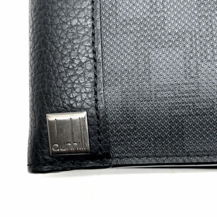 dunhill（ダンヒル） 二つ折り財布 ディーエイト PVC/レザー ブラック