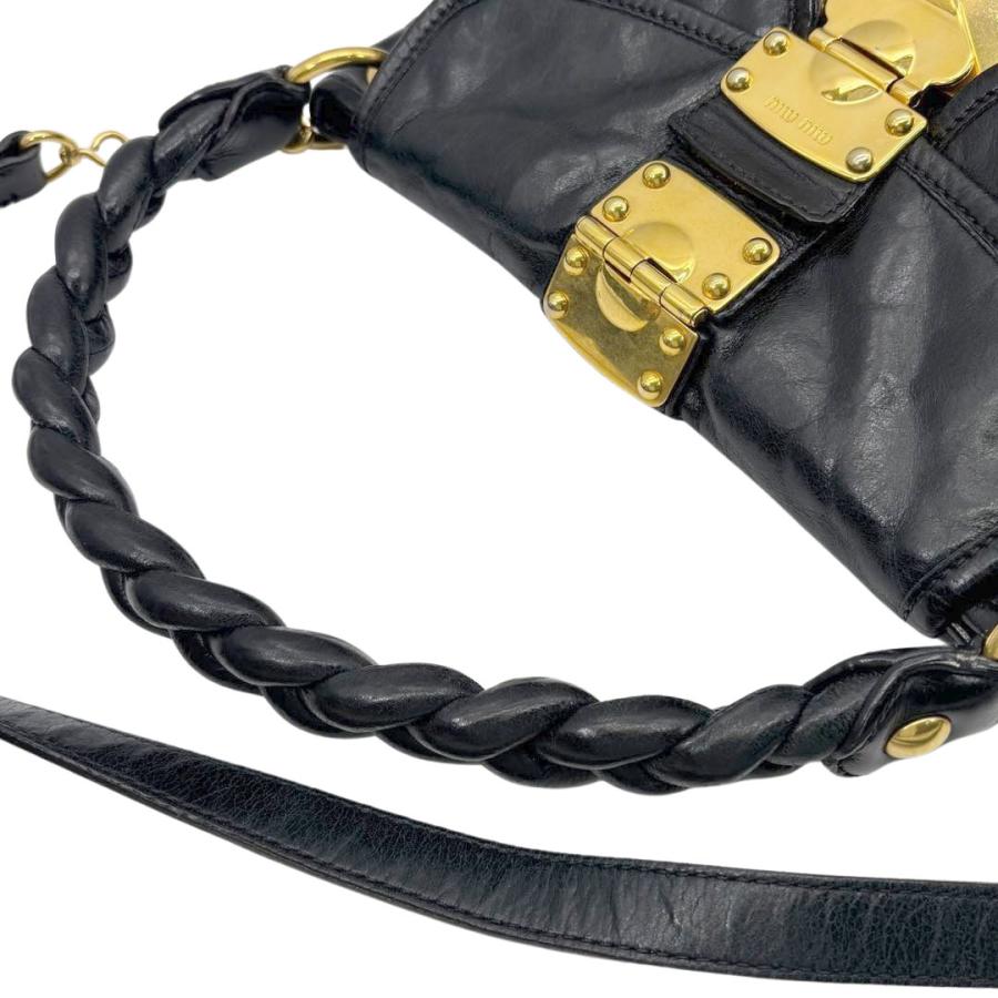 miu miu（ミュウミュウ） マテラッセ 2WAYショルダーバッグ レザー