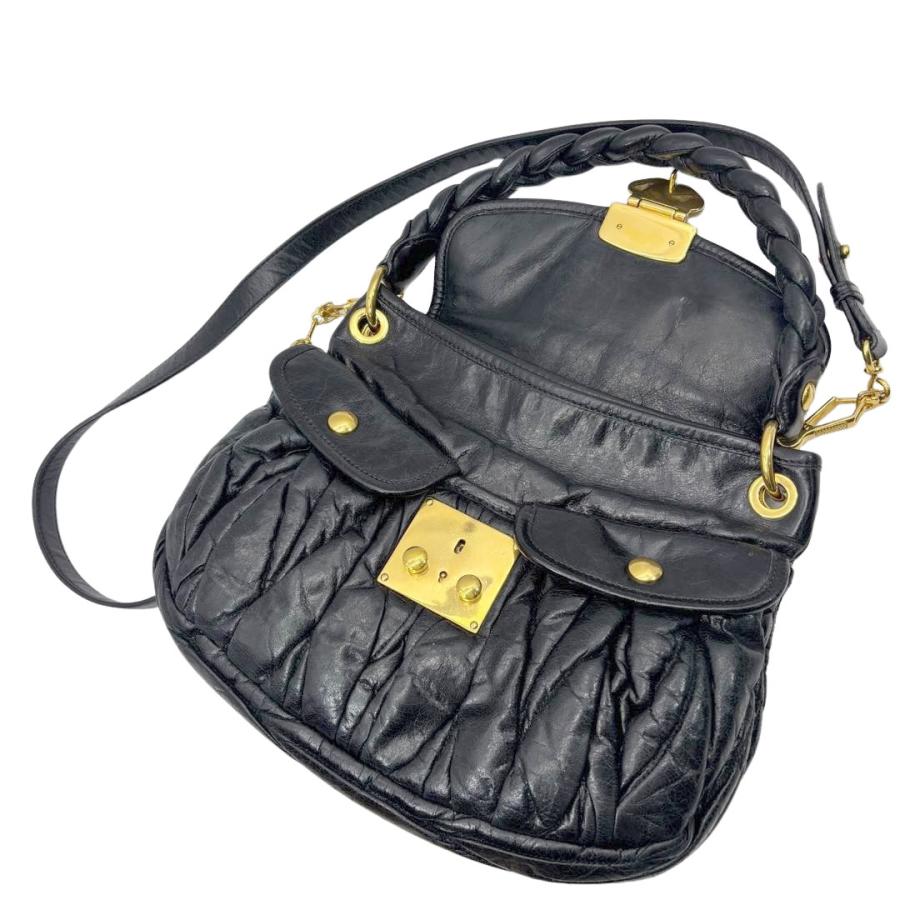 miu miu（ミュウミュウ） マテラッセ 2WAYショルダーバッグ レザー