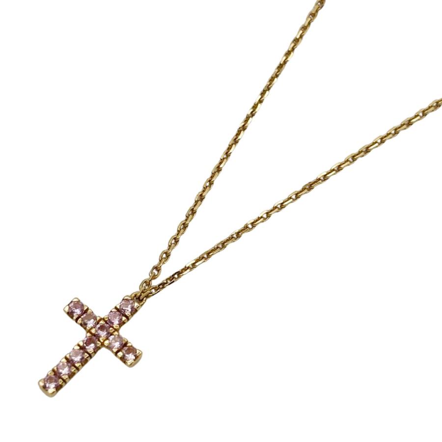 Cartier（カルティエ） シンボル クロスネックレス ピンクサファイア 