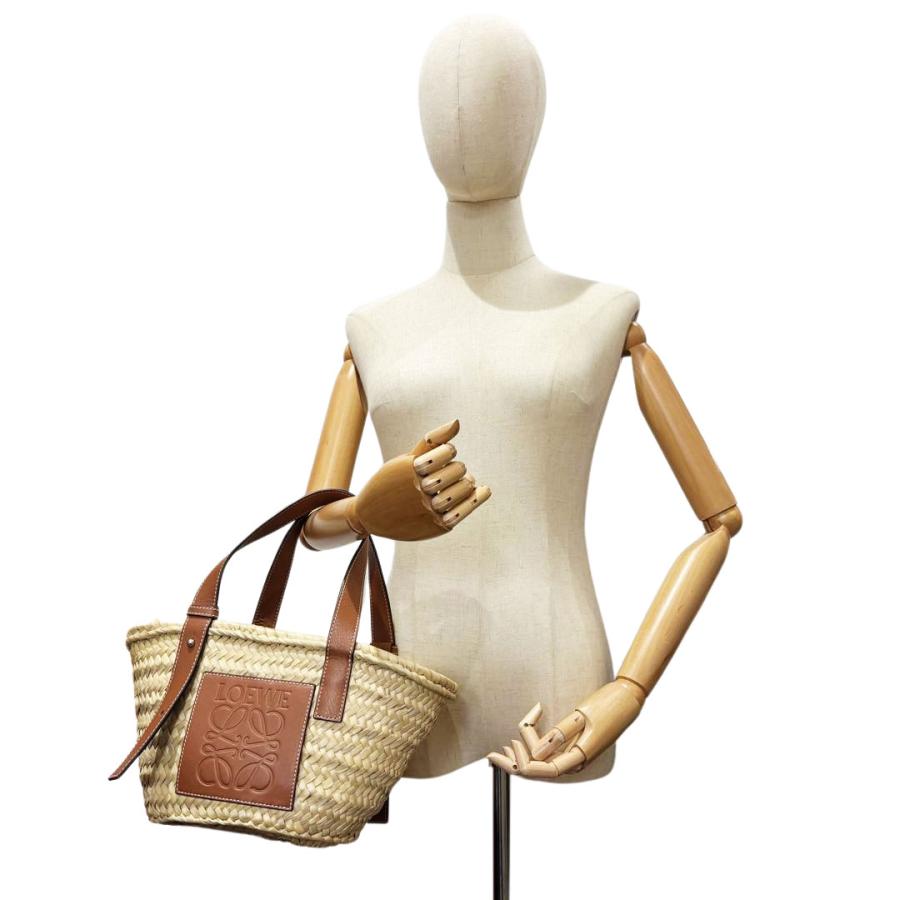 【美品】LOEWE ロエベ バスケットバッグ スモール カゴバッグ ナチュラル LOEWE（ロエベ） バスケットバッグ かごバッグ スモール ナチュラル