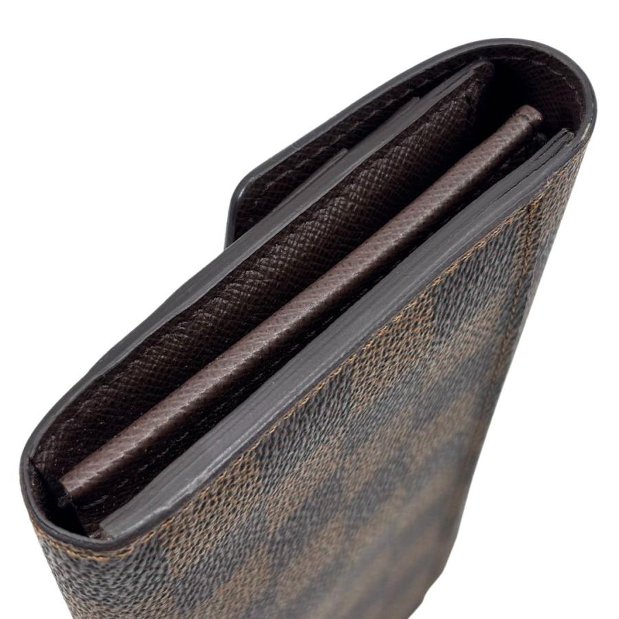 【美品】ルイヴィトン 長財布 ポルトフォイユ・サラ ダミエ エベヌ 2Q52 LOUIS VUITTON ルイヴィトン 2つ折り長財布 ポルトフォイユ
