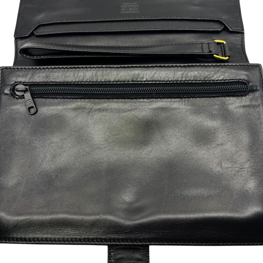 LOEWE ロエベ ゴールド クラッチバッグ LOEWE（ロエベ） パズルフォルド ポーチ ブランドオフ レザー セカンド