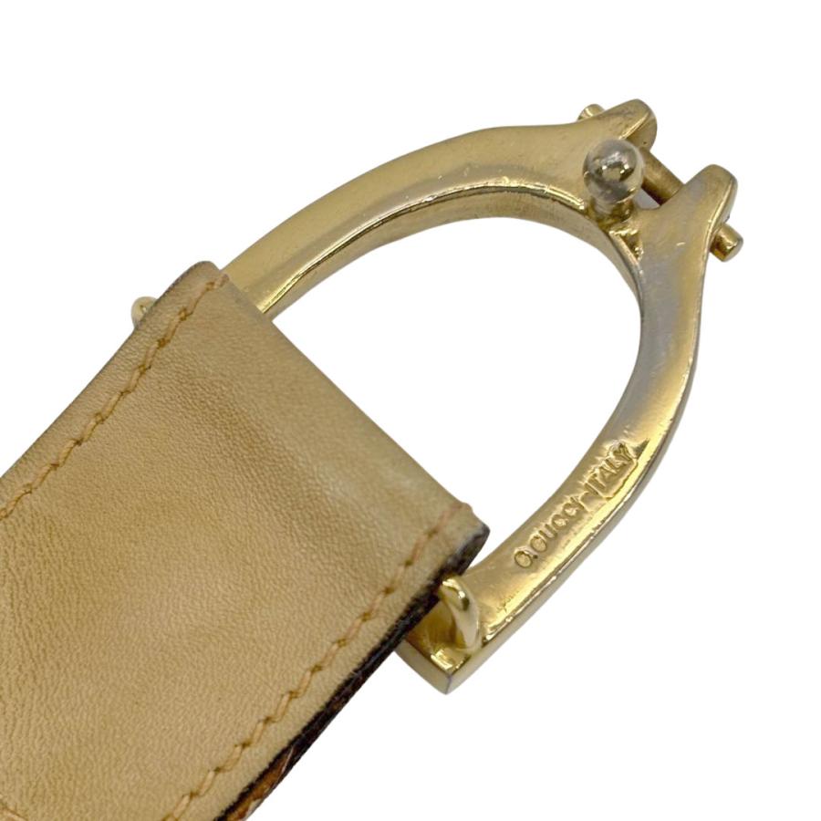 グッチ　GUCCI ブラウン　ゴールド　レディースベルト　オールドグッチ. GUCCI（グッチ） オールドグッチ レディースベルト 65 Gバックル
