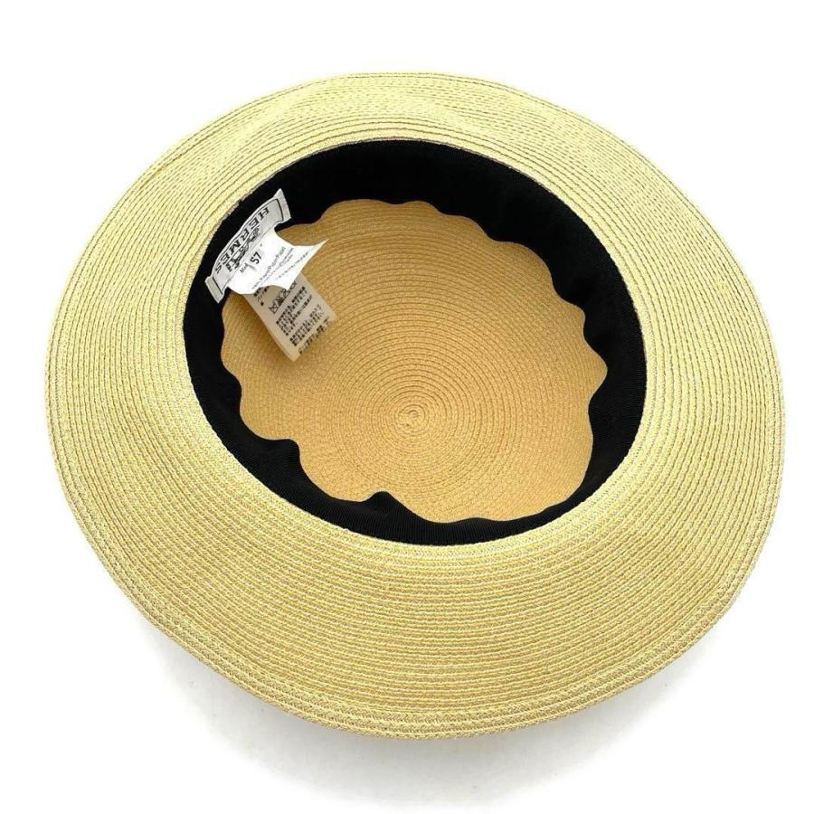 【未使用品】HERMES エルメス 麦わら帽子 ハット ペーパー 正規品 HERMES（エルメス） ペーパーハット 麦わら帽子 PAPER100% シルク
