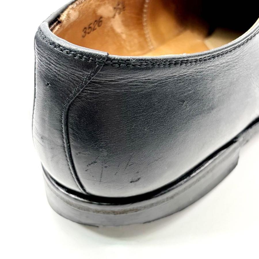 【美品】スコッチグレイン黒 25.5　革底 ストレートチップ ビジネス　革靴 スコッチグレイン F-0656 ストレートチップ ブラック サイズ25.5EEEE