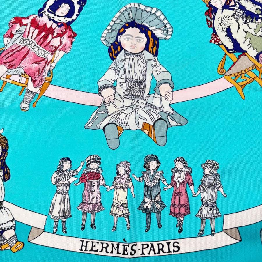 エルメス　HERMES　スカーフ　カレ90　お人形さん エルメスHERMESスカーフカレ90お人形さん