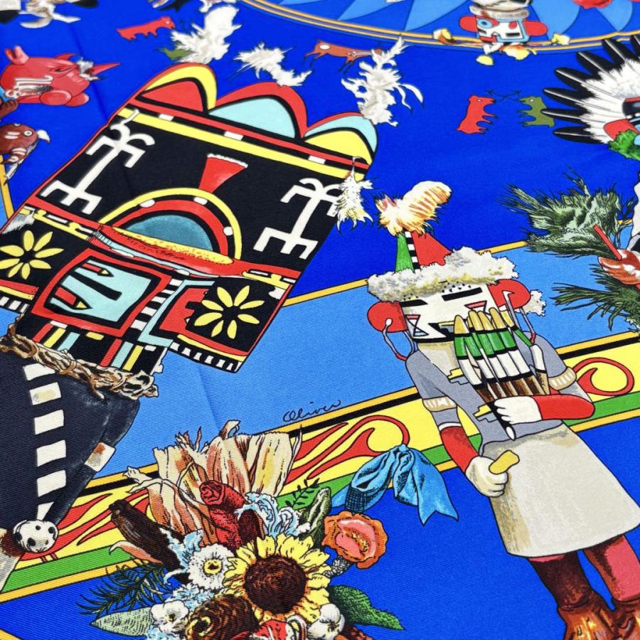 HERMES（エルメス） スカーフ カレ90 『Kachinas (カチナ民族