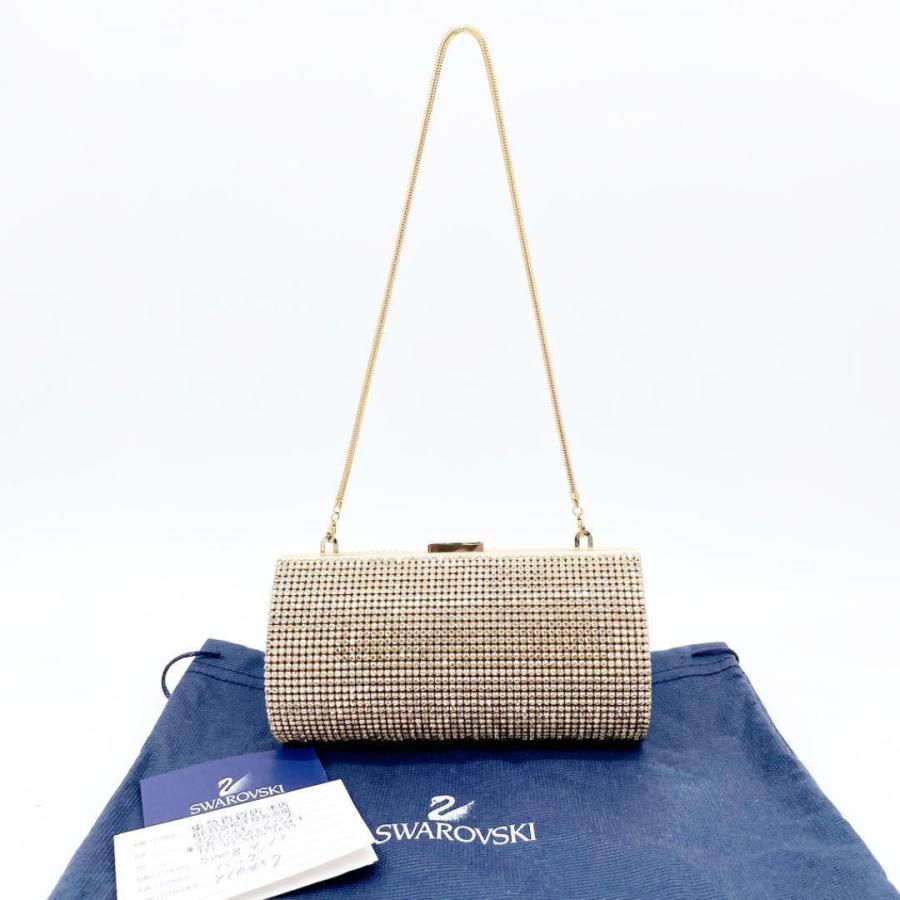 美品 SWAROVSKI スワロフスキー パーティーバッグ クラッチバッグ ラインストーン ゴールド 910457  :937110303-3:SiSSY.Japon ヤフーショッピング店 - 通販 - Yahoo!ショッピング