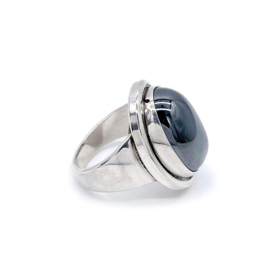 美品 Georg Jensen ジョージジェンセン ヘマタイトリング 指輪 SV925 