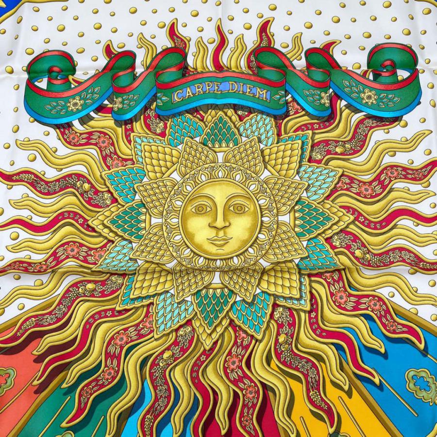 HERMES エルメス スカーフ カレ90 『CARPE DIEM(今日一日を楽しむ  