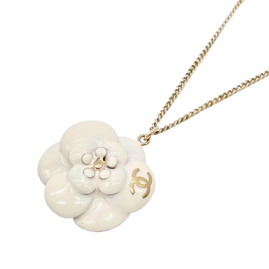 CHANEL シャネル ネックレス カメリア フラワー ホワイト ゴールド 