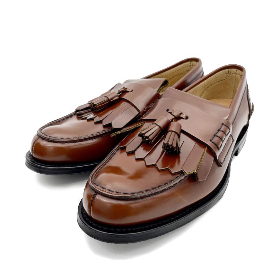 チャーチ革靴ローファードレスシューズ ブラウンevony