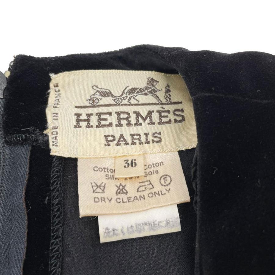 HERMES 【SALE】HERMES エルメス 長袖 ロングワンピース ベルト付き  