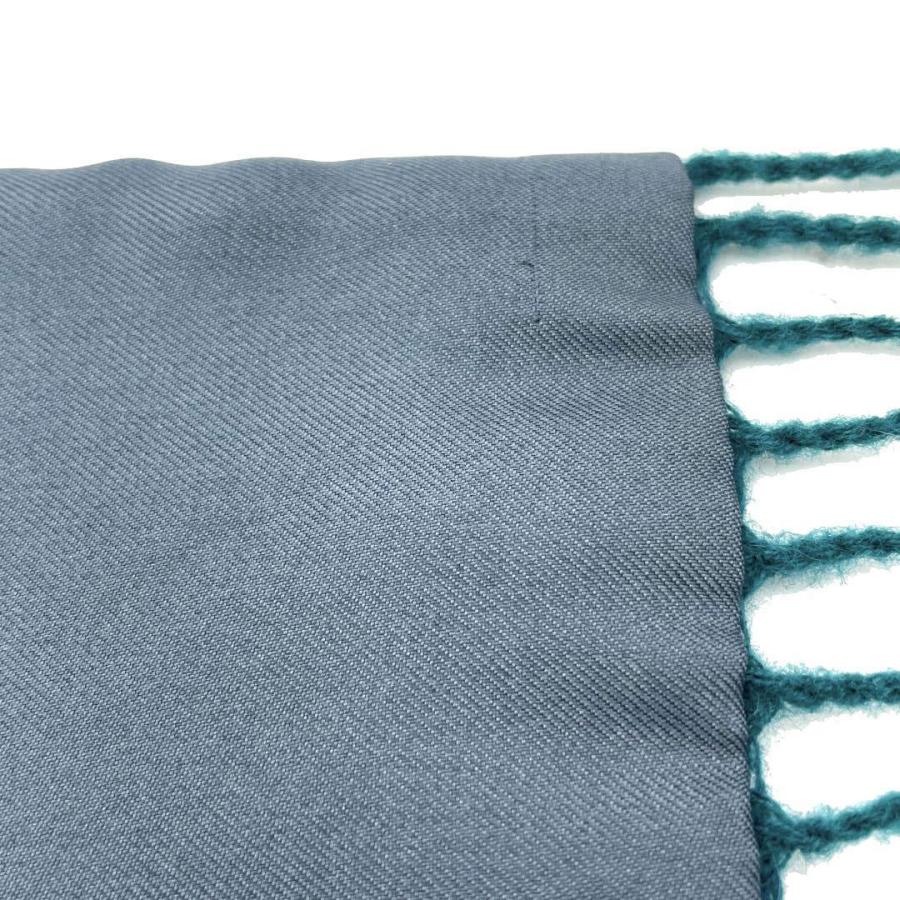 HERMES エルメス マフラー リバーシブル シルク カシミヤ ウール  