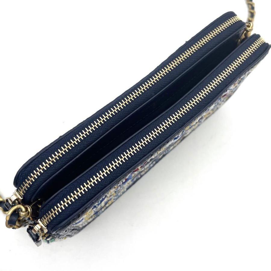CHANEL（シャネル） CCフィリグリー チェーンウォレット Wジップ長財布