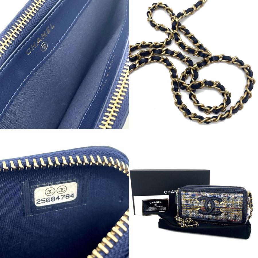 CHANEL（シャネル） CCフィリグリー チェーンウォレット Wジップ長財布
