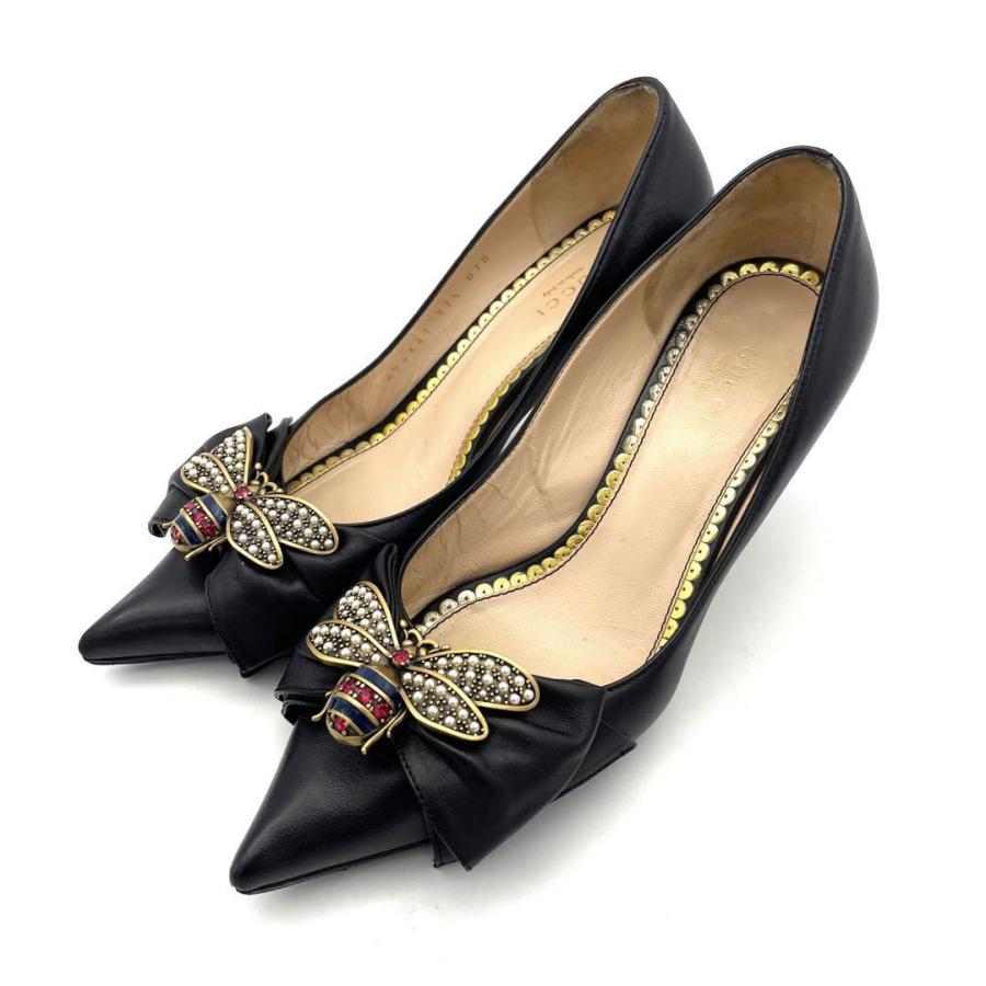 GUCCI グッチ ポインテッドトゥ パンプス クイーンマーガレット Bee 蜂 