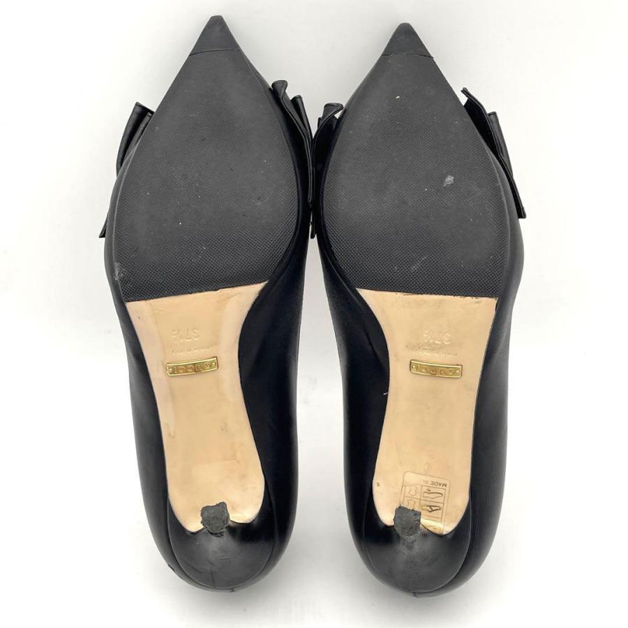 GUCCI ブラック ポインテッドトゥ パンプス 38 Gucci Black Patent Leather Heels - size 38 ○ Labellov
