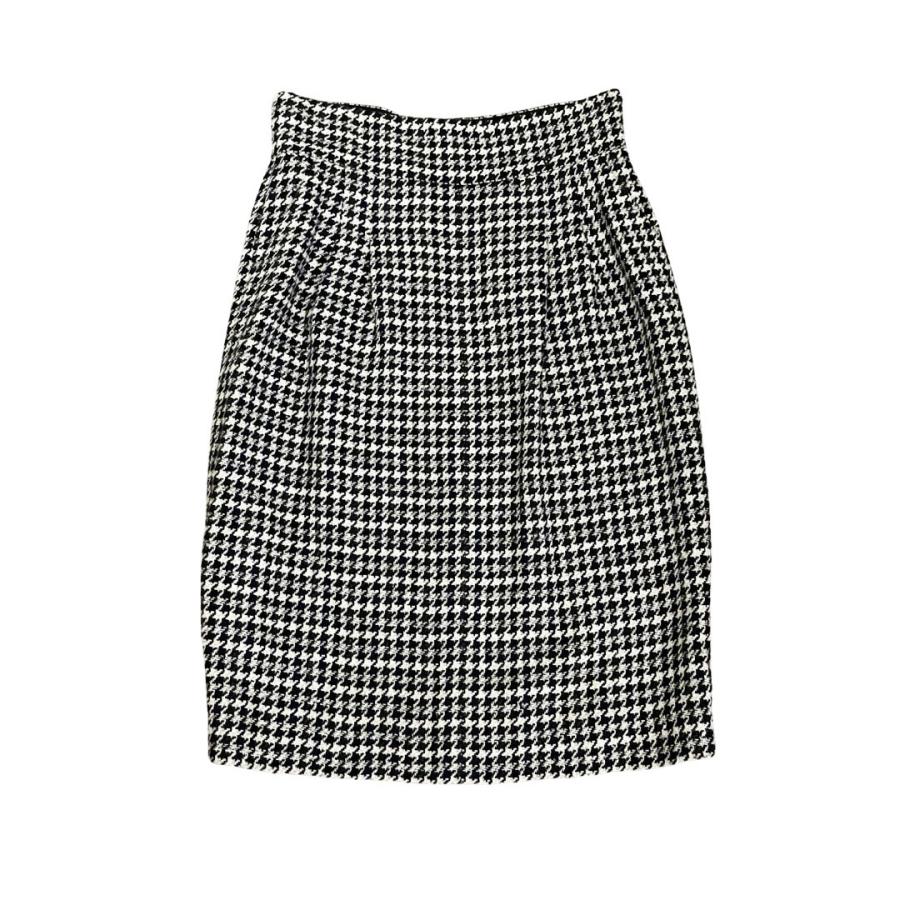 CHANEL シャネル セットアップ ツイード ジャケット & スカート 38 フリンジ 千鳥格子 シルク混 07P ブラック ネイビー アイボリー P31115 ヤフーショッピング店 通販 CHANEL シャネル セットアップ ツイード ジャケット & スカート 38 フリンジ 千鳥格子 シルク混 07P ブラック ネイビー アイボリー P31115