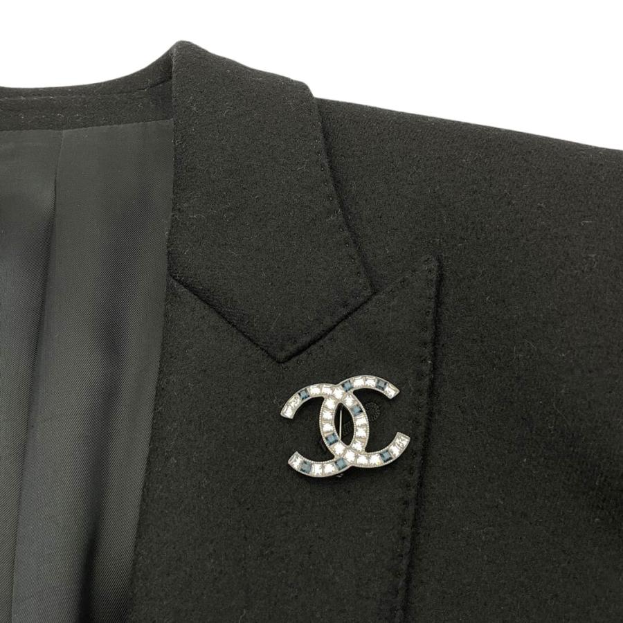 CHANEL（シャネル） ブローチ ココマーク ラインストーン ブルー